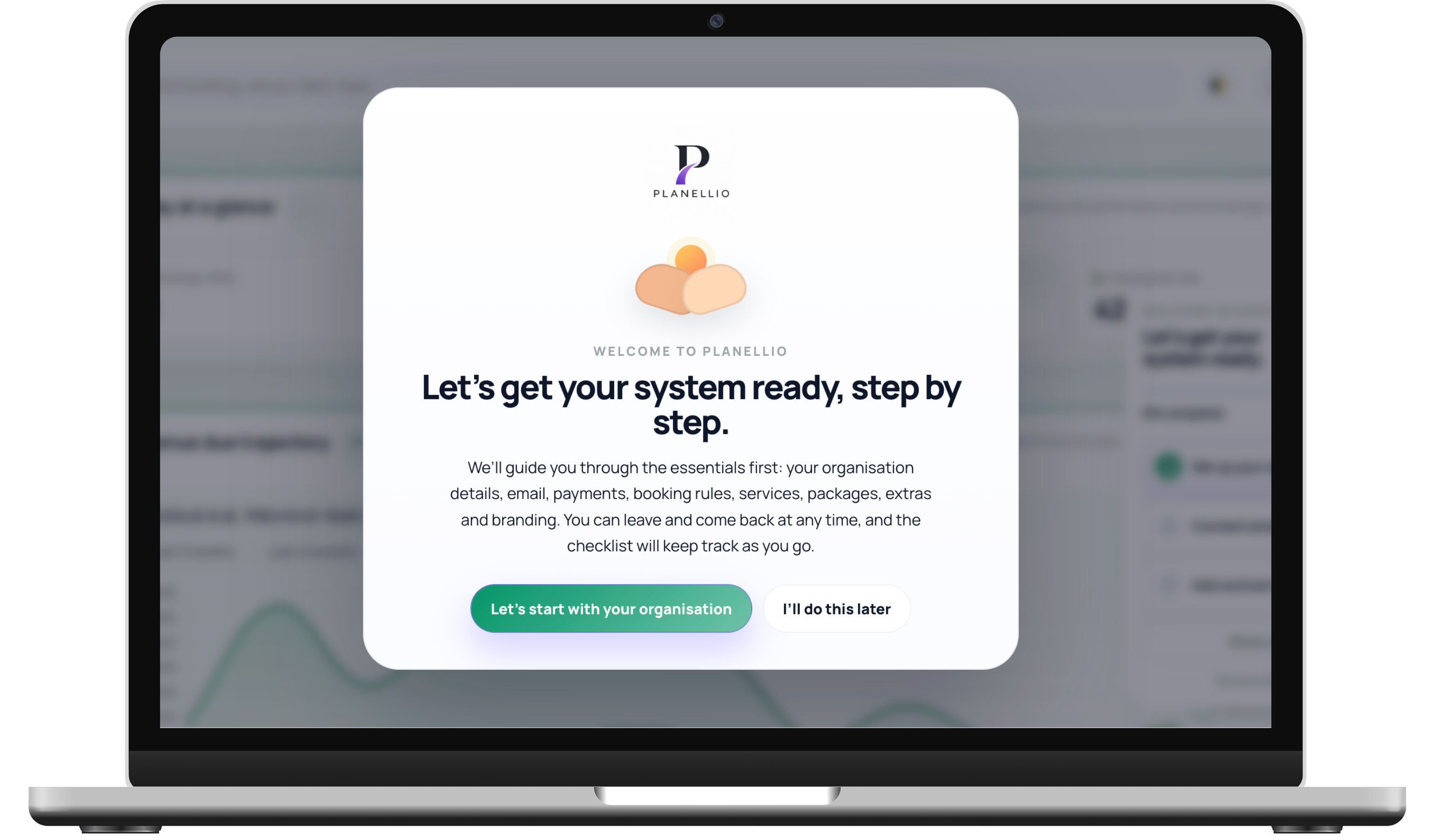Planellio onboarding wizard
