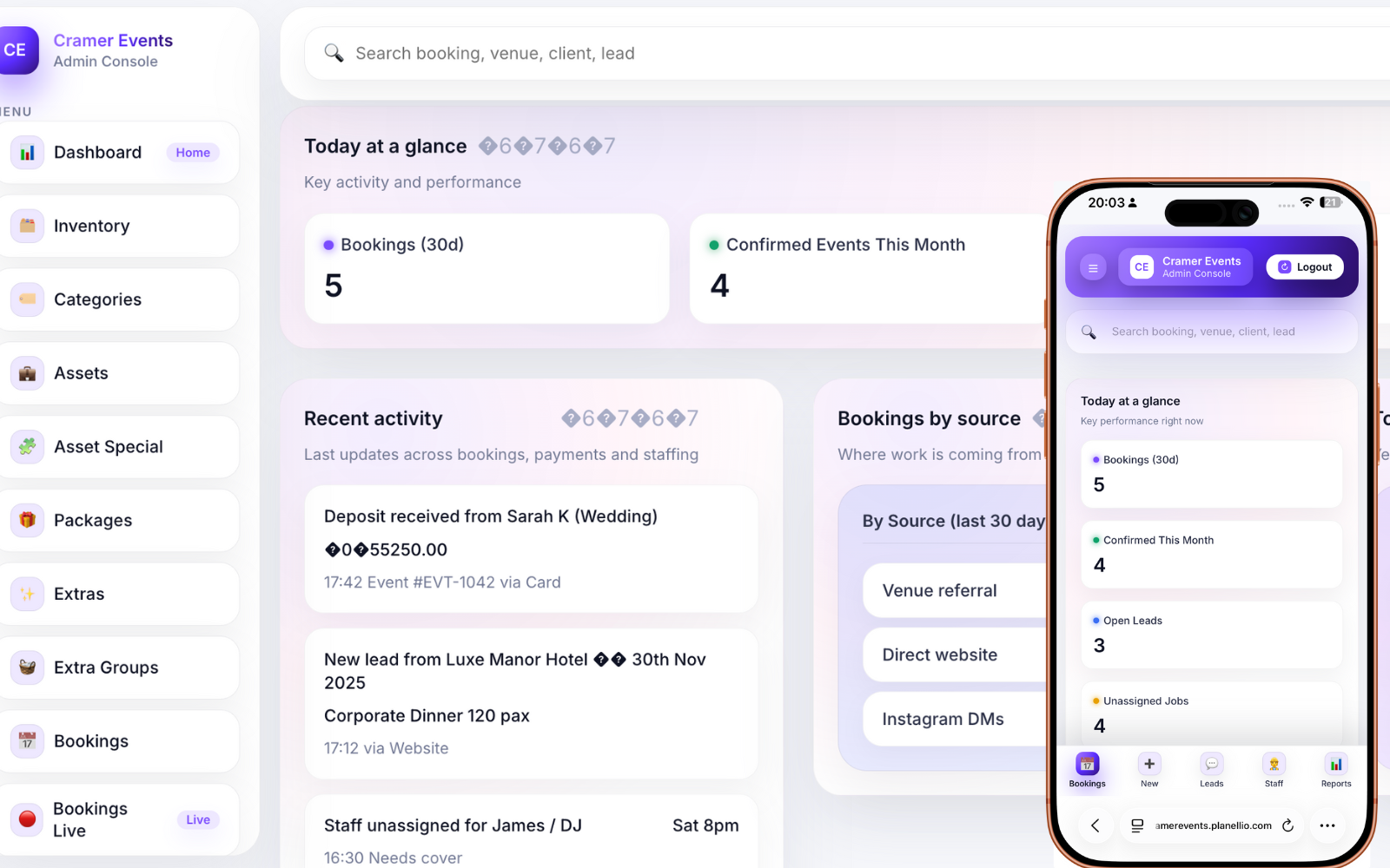Planellio shown on desktop and mobile screens